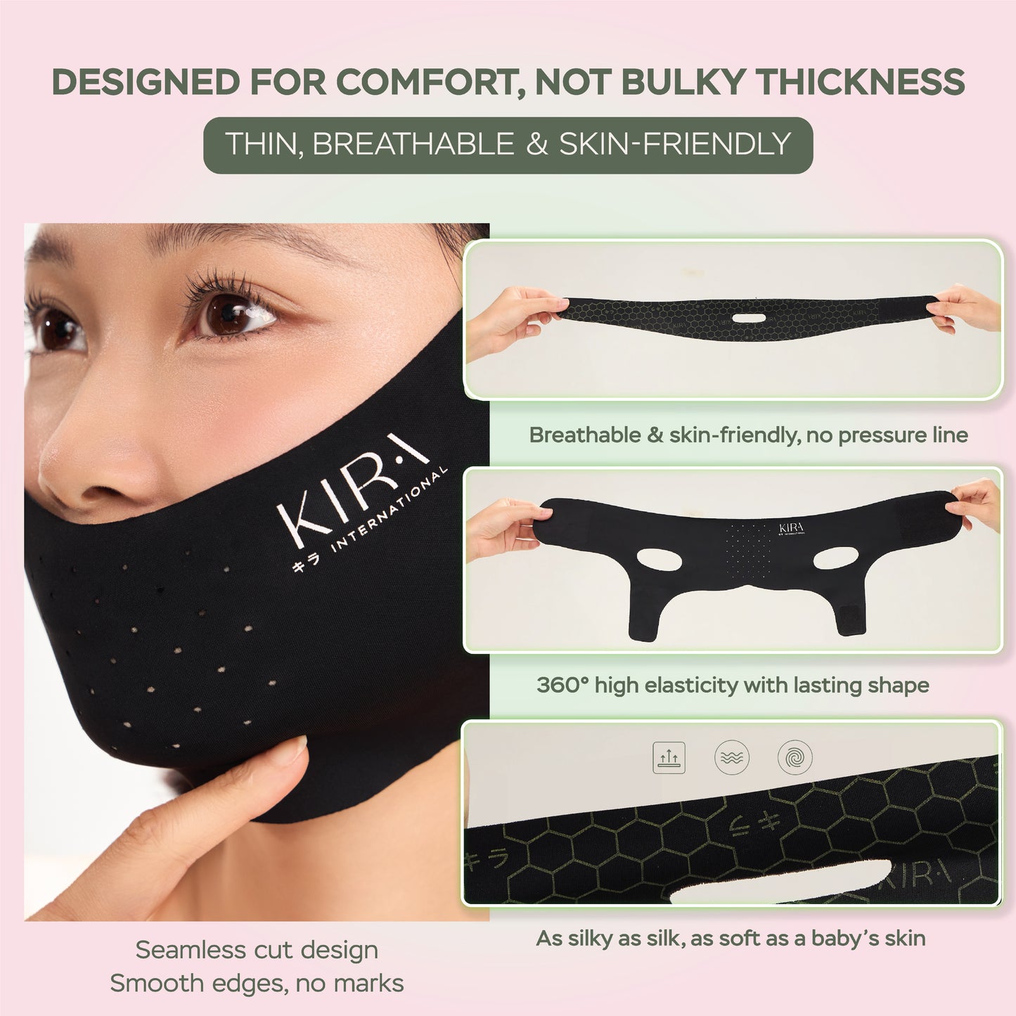 Đai nâng cơ thon gọn mặt KOGAO Vlift - Màu đen dạ lan