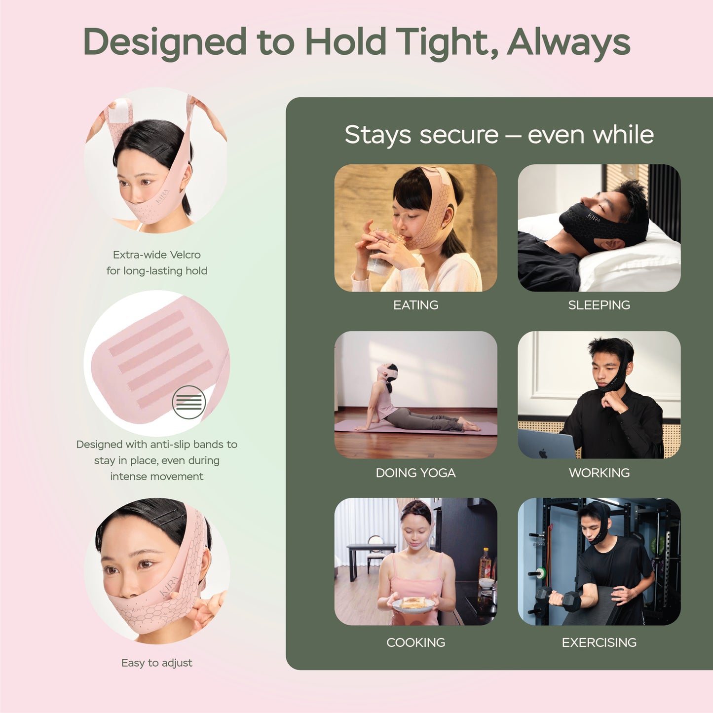 Đai nâng cơ thon gọn mặt KOGAO Vlift - Màu đen dạ lan