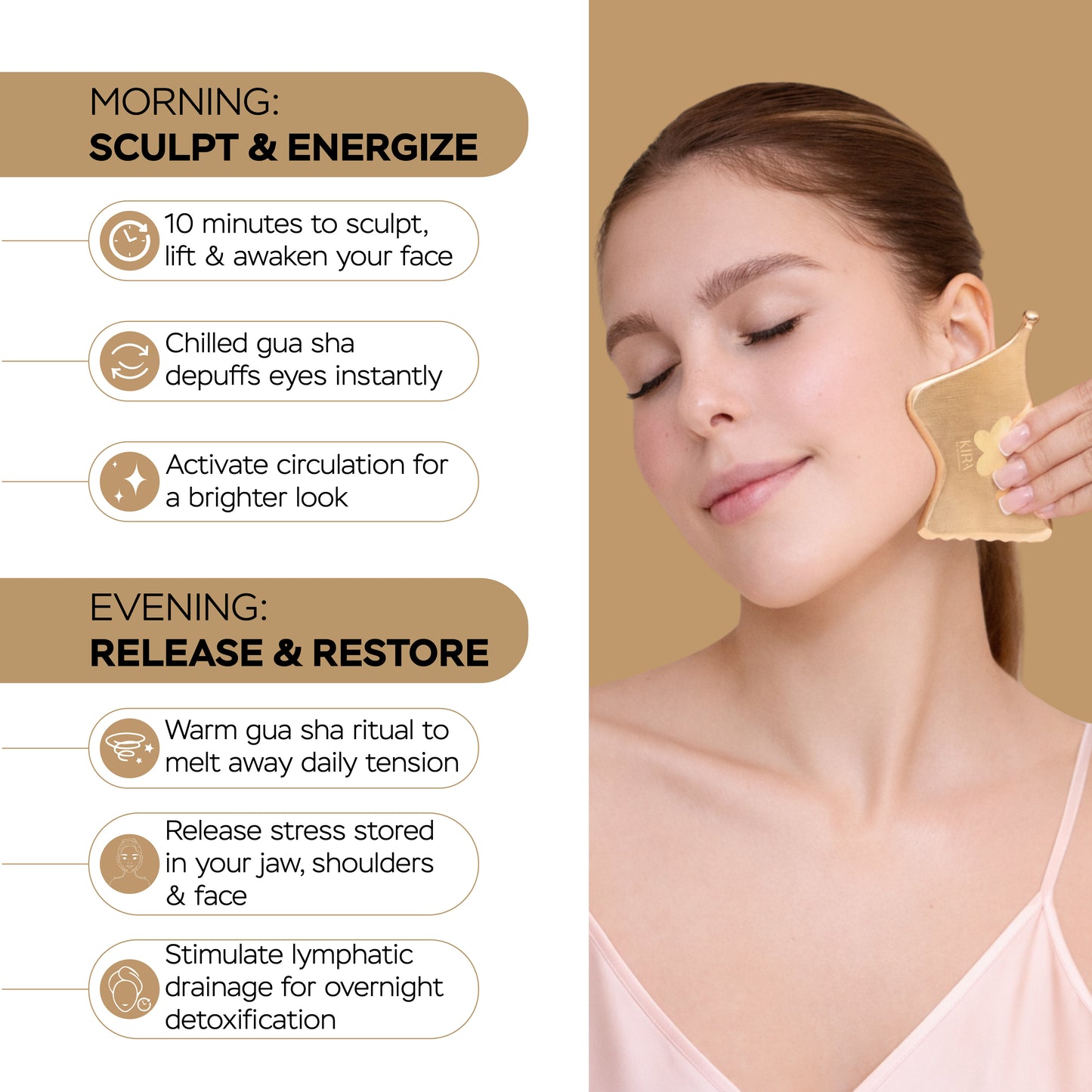 KIRA Golden Flow™ Butterfly Brass Gua Sha Butterfly