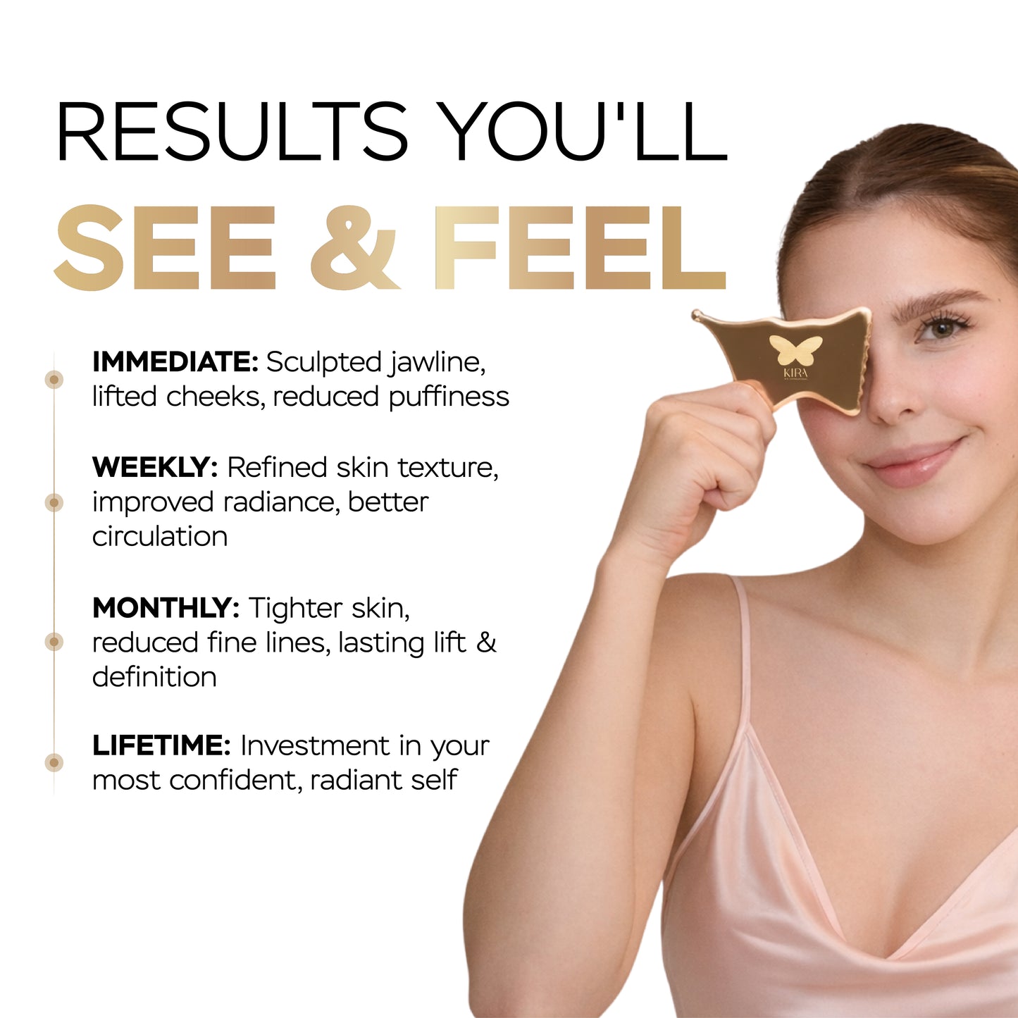 KIRA Golden Flow™ Butterfly Brass Gua Sha Butterfly