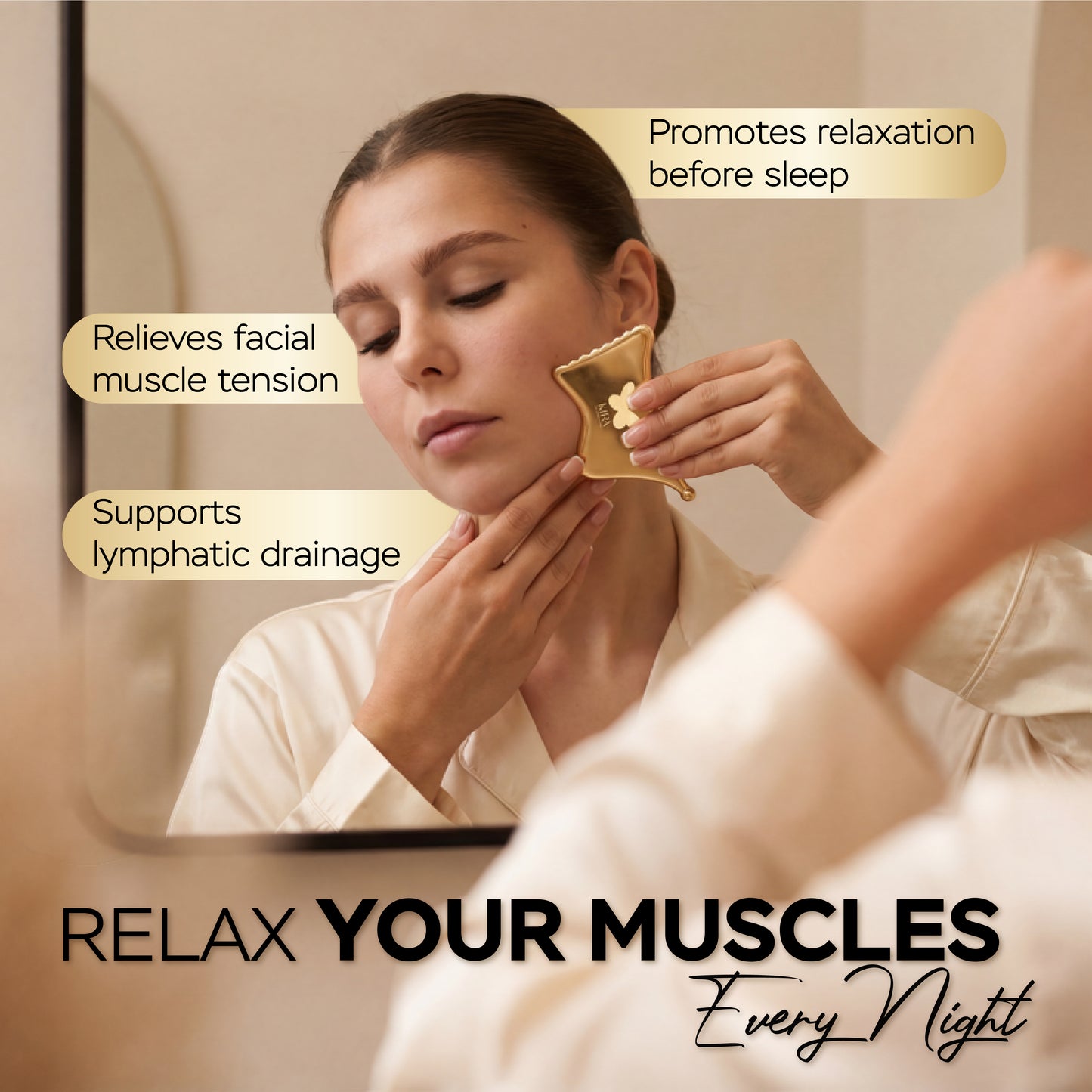 KIRA Golden Flow™ Butterfly Brass Gua Sha Butterfly