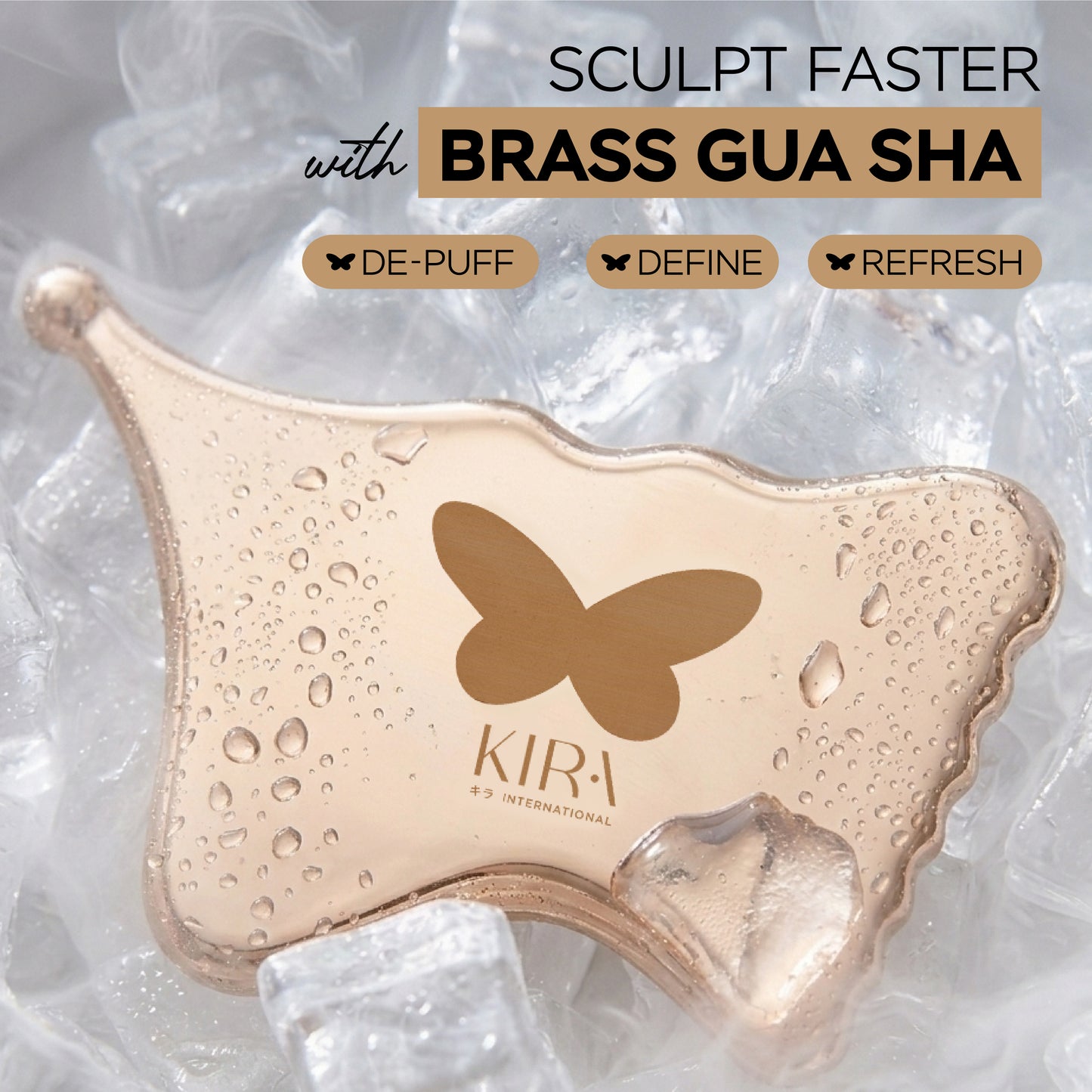 KIRA Golden Flow™ Butterfly Brass Gua Sha Butterfly