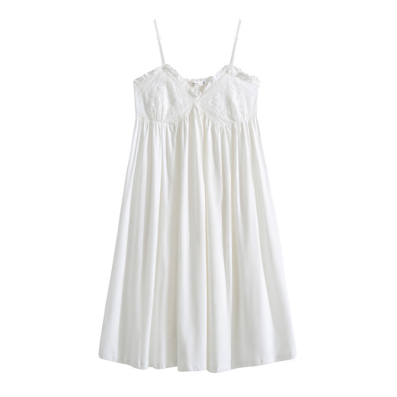 Nightgown with Straps for Women, New Summer Product, Loose Lace, Palace Style, Princess, Sweet and Sexy, Manufacturer Wholesale Pajamas for Home Use