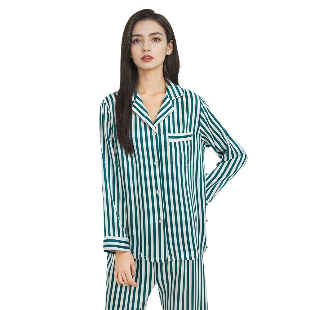 KIRA ALICE - Heavy-Duty Striped Silk Pajamas