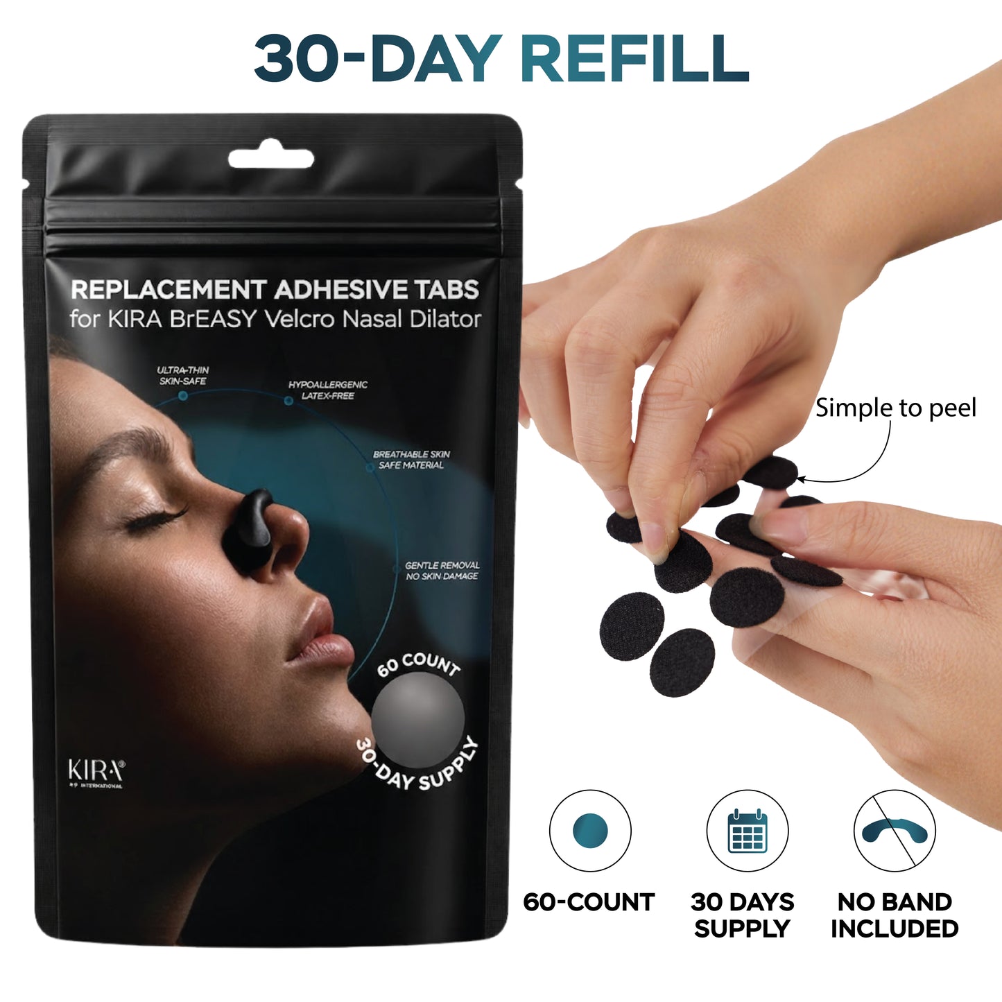 Velcro Adhesive Tabs for KIRA BrEASY - Refill Tabs